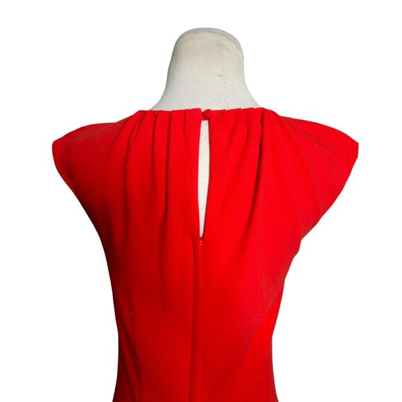 H&M strawberry red sleeveless sheath dress size 8 - Picture 8 of 15